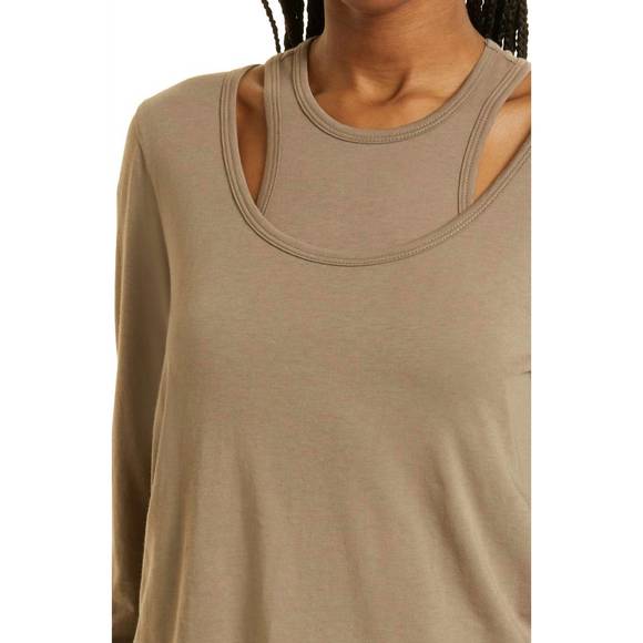 NEW PISTOLA leah cut out tee in mushroom - Picture 2 of 5